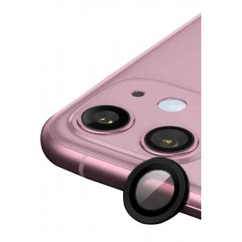 Apple iPhone 11 Raze Metal Kamera Lens - Siyah