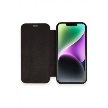 Apple iPhone 12 Kılıf Dolpin Kapaklı - Siyah