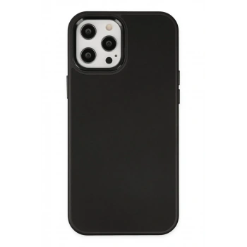 Apple iPhone 12 Pro Max Kılıf Asya Deri Silikon - Siyah