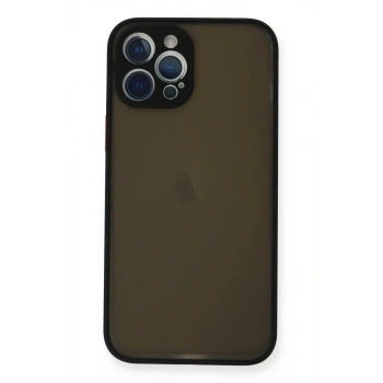 Apple iPhone 12 Pro Max Kılıf Montreal Silikon Kapak - Siyah