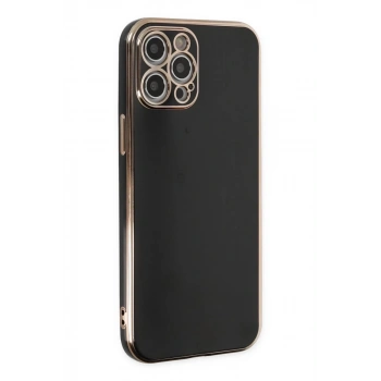 Apple iPhone 12 Pro Max Kılıf Volet Silikon - Siyah