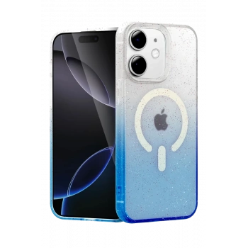 Apple iPhone 12 Pummel Shiny Magsafe Kapak - Mavi