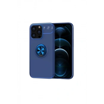 Apple iPhone 13 Pro Kılıf Range Yüzüklü Silikon - Mavi