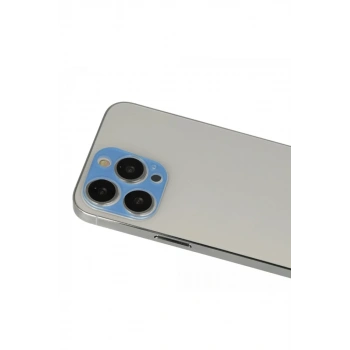 Apple iPhone 13 Pro Max Rainbow Kamera Lens Koruma Cam - Mavi