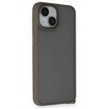 Apple iPhone 14 Kılıf Elegant Kapak - Titan Gri
