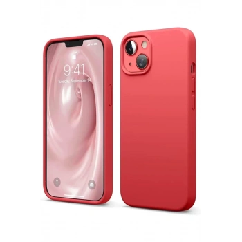 Apple iPhone 14 Kılıf First Silikon - Kırmızı