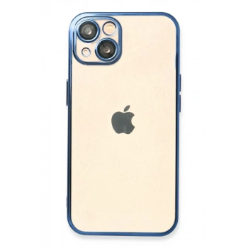 Apple iPhone 14 Plus Kılıf Lensli Silikon - Açık Mavi