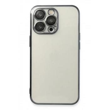 Apple iPhone 14 Pro Max Kılıf Lensli Silikon - Siyah