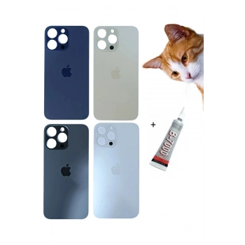 iPhone 14 PRO MAX Uyumlu Arka Batarya Pil Kapağı GÜMÜŞ  (