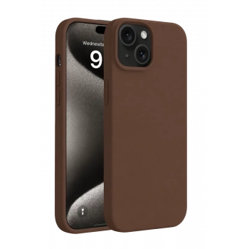 Apple iPhone 15 Kılıf First Silikon - Kahverengi