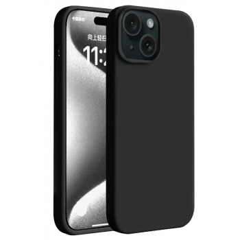 Apple iPhone 15 Plus Kılıf First Silikon - Siyah