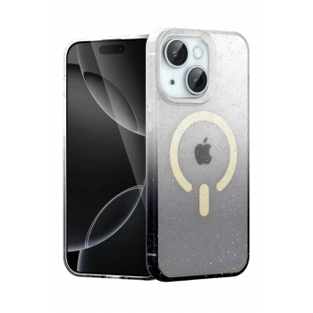 Apple iPhone 15 Plus Pummel Shiny Magsafe Kapak - Siyah