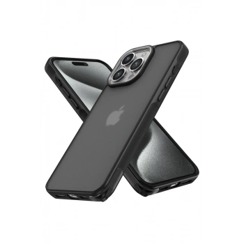 Apple iPhone 15 Pro Max Kılıf Elegant Kapak - Siyah