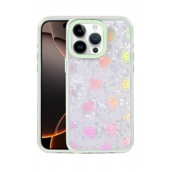 Apple iPhone 15 Pro Max Lumi Desenli Kapak - Yeşil