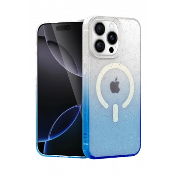 Apple iPhone 15 Pro Max Pummel Shiny Magsafe Kapak - Mavi