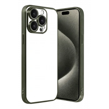 Apple iPhone 15 Pro Max Lensli Silikon - Yeşil
