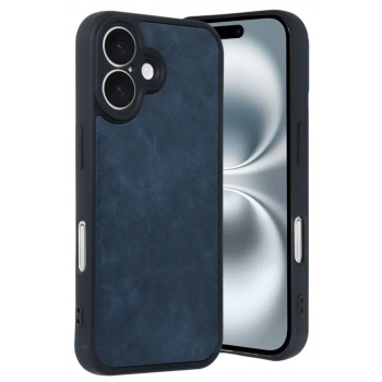 Apple iPhone 16 Kılıf Aras Deri Kapak - Lacivert