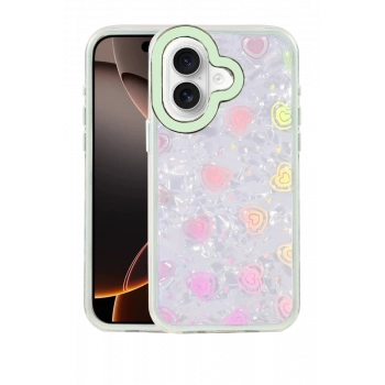 Apple iPhone 16 Lumi Desenli Kapak - Yeşil