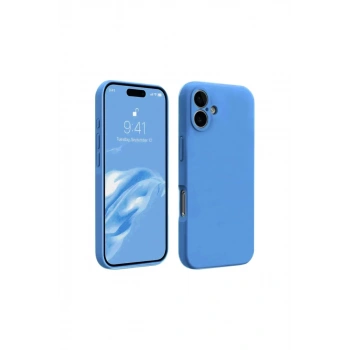 Apple iPhone 16 Plus Kılıf First Silikon - Mavi