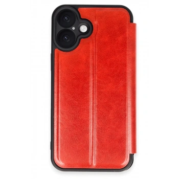 Apple iPhone 16 Plus Kılıf Flip Cover - Kırmızı