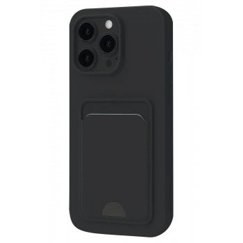 Apple iPhone 16 Plus Kılıf Kelvin Kartvizitli Silikon - Siyah