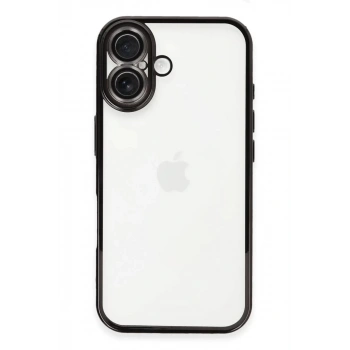 Apple iPhone 16 Plus Kılıf Lensli Silikon - Siyah