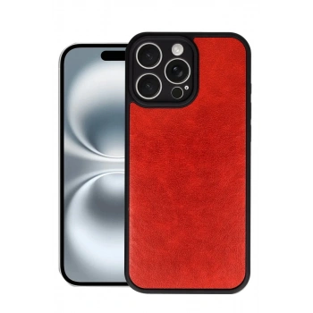 Apple iPhone 16 Pro Kılıf Aras Deri Kapak - Kırmızı