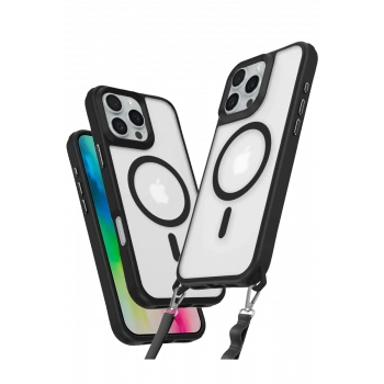 Apple iPhone 16 Pro Kılıf Enka Magsafe Silikon Kılıf - Siyah