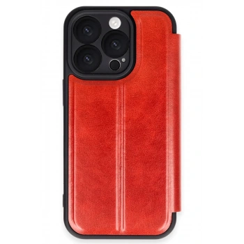 Apple iPhone 16 Pro Max Kılıf Flip Cover - Kırmızı