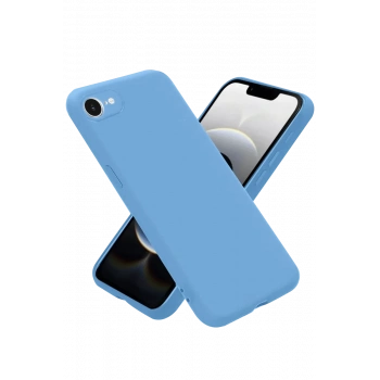 Apple iPhone 16E Kılıf First Silikon - Mavi