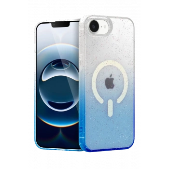 Apple iPhone 16E Pummel Shiny Magsafe Kapak - Mavi