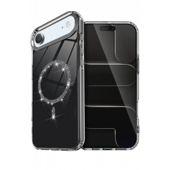 Apple iPhone 17 Air Live Diamond Magsafe Kapak - Siyah