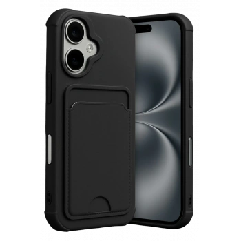 Apple iPhone 17 Kelvin Kartvizitli Silikon - Siyah