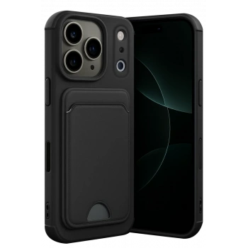 Apple iPhone 17 Pro Kelvin Kartvizitli Silikon - Siyah