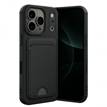 iPhone 17 Pro Max Kelvin Kartvizitli Silikon - Siyah