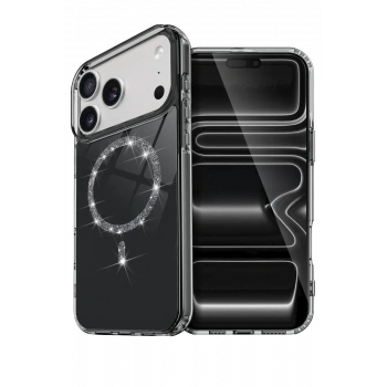 Apple iPhone 17 Pro Max Live Diamond Magsafe Kapak - Siyah