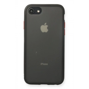 Apple iPhone 7 Kılıf Montreal Silikon Kapak - Siyah