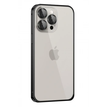 Joko Apple iPhone 15 Pro Max Uyumlu Metal Bumper Mat Kapak - Siyah