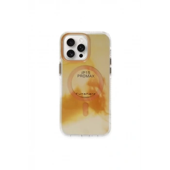 Joko Apple iPhone 15 Pro Max Uyumlu Phantom Magsafe Kapak - Gold