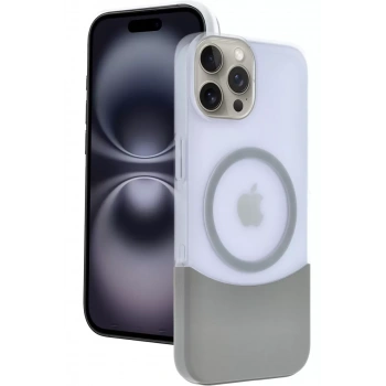 Joko Apple iPhone 15 Pro Max Uyumlu Velar Magsafe Kapak - Natural Grey