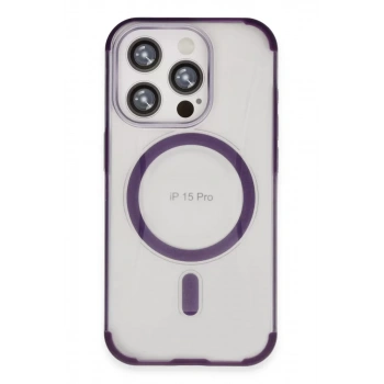 Joko Apple iPhone 15 Pro Uyumlu Hilton Magsafe Kapak - Derin Mor
