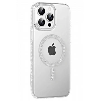 Joko Apple iPhone 15 Pro Uyumlu Move Taşlı Magsafe Kapak - Natural Grey