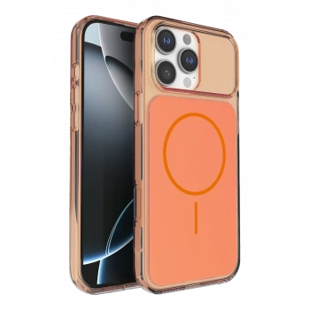 Joko Apple iPhone 16 Pro Max Uyumlu Bruma Magsafe Kapak - Turuncu