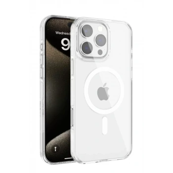 Joko Apple iPhone 16 Pro Max Uyumlu Gleam PC Sert Magsafe Kılıf - Şeffaf