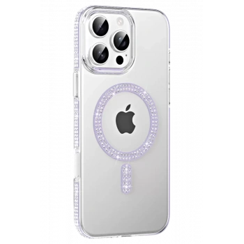 Joko Apple iPhone 16 Pro Max Uyumlu Move Taşlı Magsafe Kapak - Lila