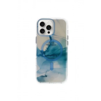 Joko Apple iPhone 16 Pro Max Uyumlu Phantom Magsafe Kapak - Mavi