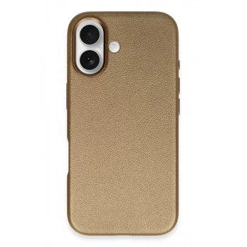 Joko Apple iPhone 16 Uyumlu Wonder Deri Magsafe Kapak - Bronz