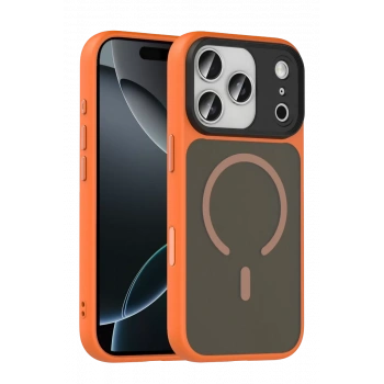Joko Apple iPhone 17 Pro Max Uyumlu Megane Magsafe Kapak - Turuncu