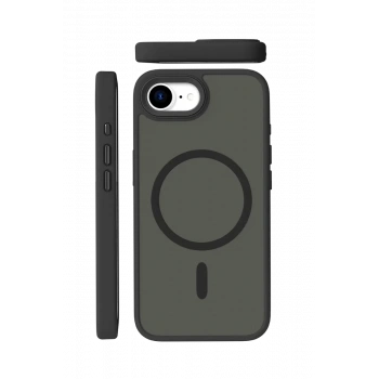 Joko Apple iPhone 17E Uyumlu Megane Magsafe Kapak - Siyah
