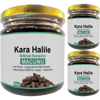 Kara Halile 3 Adet Bitkisel Karışımlı Macun 240 gr